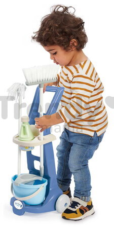 Upratovací vozík s vysávačom Clean Home Écoiffier s metlou a vedrom 9 doplnkov od 3 rokov ECO2779