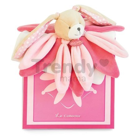 Plyšový zajačik na maznanie Bunny Pink Collector Doudou et Compagnie v darčekovom balení ružový 28 cm od 0 mes