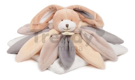 Plyšový zajačik na maznanie Bunny Brown Collector Doudou et Compagnie v darčekovom balení hnedý 28 cm od 0 mes