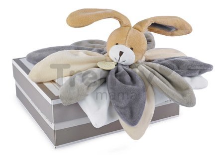 Plyšový zajačik na maznanie Bunny Brown Collector Doudou et Compagnie v darčekovom balení hnedý 28 cm od 0 mes