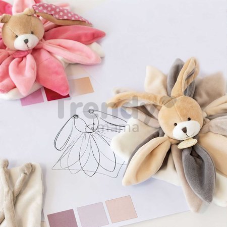 Plyšový zajačik na maznanie Bunny Brown Collector Doudou et Compagnie v darčekovom balení hnedý 28 cm od 0 mes