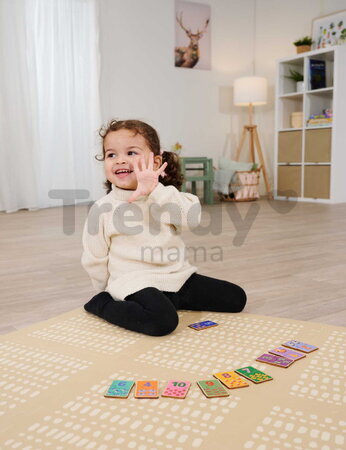 Drevené puzzle s číslami Games Numbers Account Eichhorn 20 dielikov s obrázkami zvieratiek a objektov od 24 mes