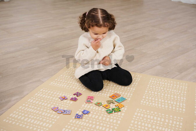 Drevené puzzle s číslami Games Numbers Account Eichhorn 20 dielikov s obrázkami zvieratiek a objektov od 24 mes