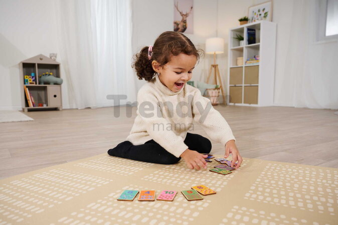 Drevené puzzle s číslami Games Numbers Account Eichhorn 20 dielikov s obrázkami zvieratiek a objektov od 24 mes