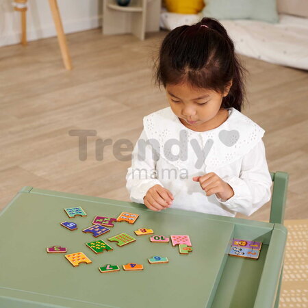 Drevené puzzle s číslami Games Numbers Account Eichhorn 20 dielikov s obrázkami zvieratiek a objektov od 24 mes