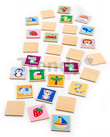 Drevené pexeso Zvieratká a objekty Remember Me Eichhorn 15 motívov 30 dielikov