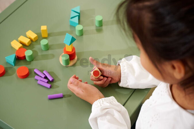 Drevené kocky stohovateľné Staple Game Eichhorn 27 dielov s podložkou