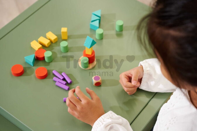 Drevené kocky stohovateľné Staple Game Eichhorn 27 dielov s podložkou