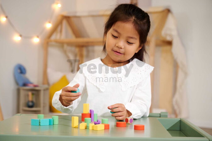 Drevené kocky stohovateľné Staple Game Eichhorn 27 dielov s podložkou