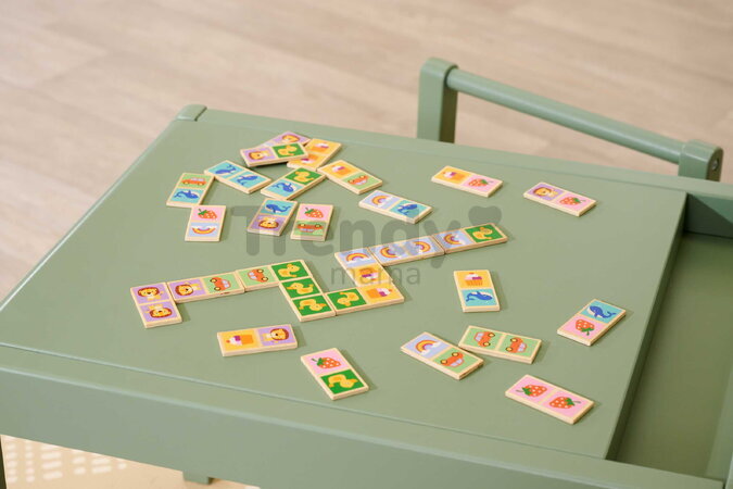 Drevené domino Zvieratká a objekty Games Eichhorn 28 dielikov