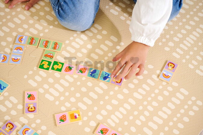 Drevené domino Zvieratká a objekty Games Eichhorn 28 dielikov