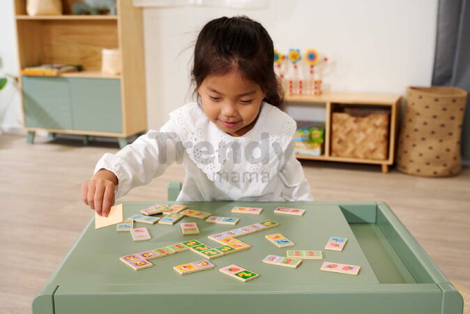 Drevené domino Zvieratká a objekty Games Eichhorn 28 dielikov