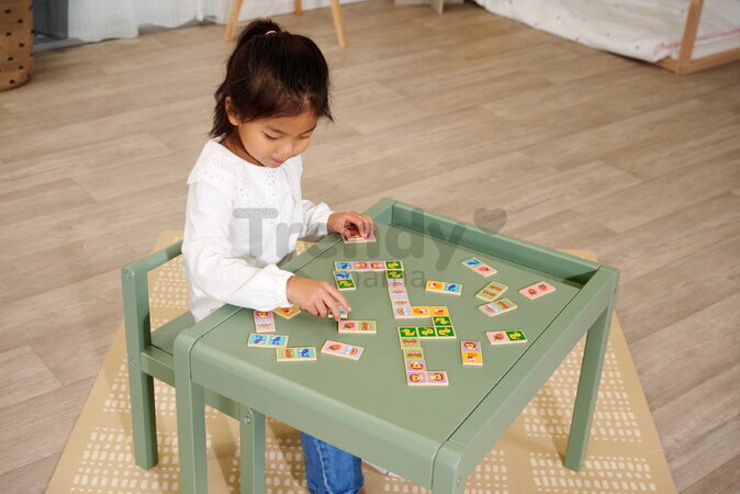 Drevené domino Zvieratká a objekty Games Eichhorn 28 dielikov