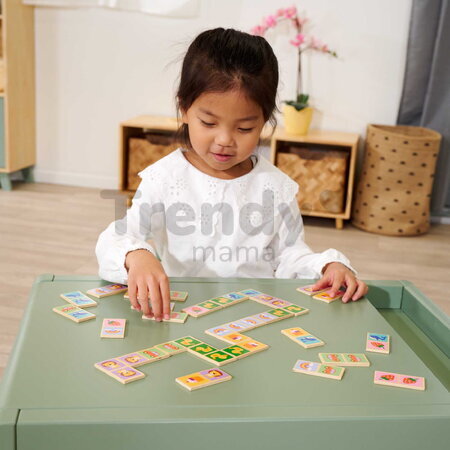 Drevené domino Zvieratká a objekty Games Eichhorn 28 dielikov