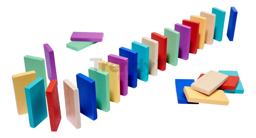 Drevená hra Domino Ralley Eichhorn 28 farebných dielikov od 24 mes