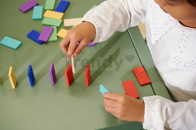 Drevená hra Domino Ralley Eichhorn 28 farebných dielikov od 24 mes