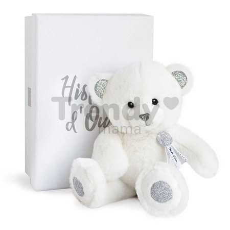Plyšový medvedík Ours Charms White Histoire d’ Ours v darčekovom balení biely 24 cm od 0 mes
