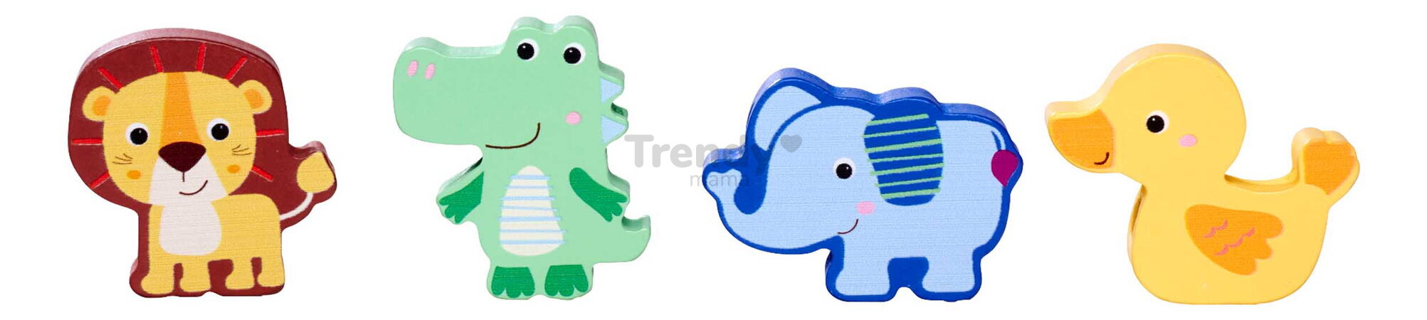 Drevená hra prevliekačka Zvieratká a objekty Threading Game Eichhorn 13 dielikov