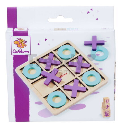 Drevená hra Piškvorky Tic Tac Toe Game Eichhorn 11 dielov