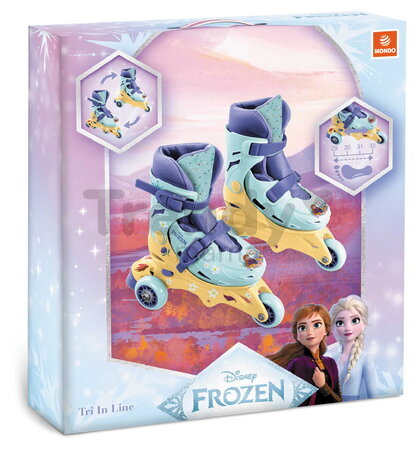 Kolieskové korčule Frozen Mondo inline veľkosť 29-32 3-kolieskové od 5 rokov