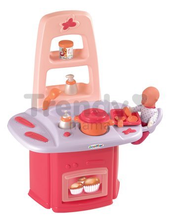 Prebaľovací stolík Nursery Écoiffier pre bábiku s kuchynkou so 14 doplnkami od 18 mes