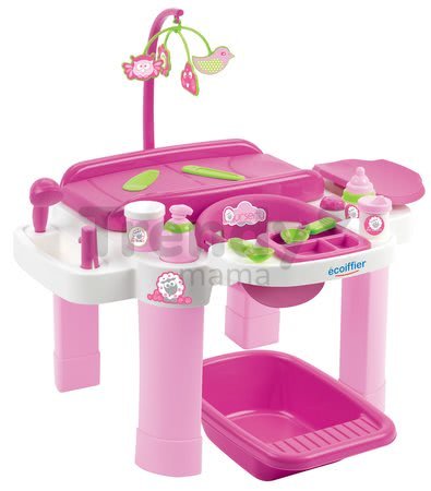 Prebaľovací stôl pre bábiky Nursery Écoiffier s kúpeľňou a jedálenským kútikom od 1 - 5 rokov