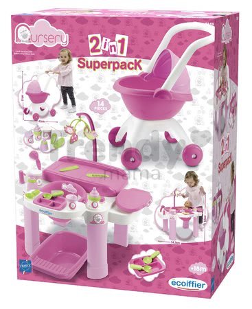 Prebaľovacia súprava pre bábiky Super Pack Écoiffier od 12 mes