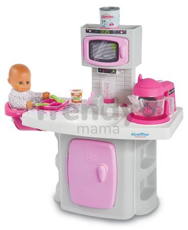 Kuchynské štúdio pre bábiku The Baby's Kitchen Écoiffier s varením a jedálenským kútikom od 18 mes