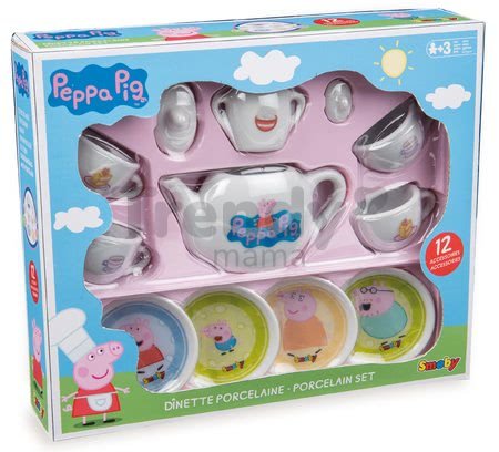 Peppa Pig porcelánový čajový set Smoby 12 kusový