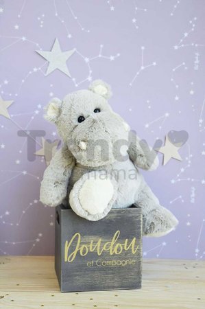 Plyšový hrošík Hippo Histoire d’ Ours sivý 25 cm od 0 mes