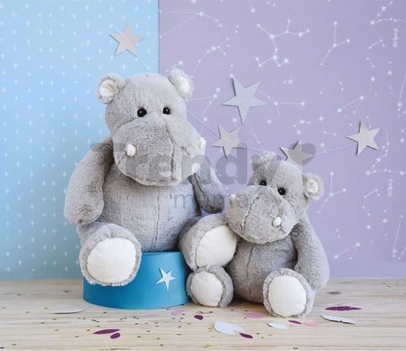 Plyšový hrošík Hippo Histoire d’ Ours sivý 25 cm od 0 mes