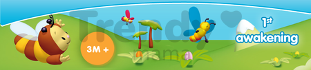 Nafukovacie kreslo Cotoons Smoby s didaktickým stolom modré/ružové od 6 mes