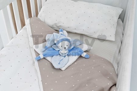 Plyšový medvedík na maznanie Bear Blue Collector Doudou et Compagnie v darčekovom balení modrý 24 cm od 0 mes