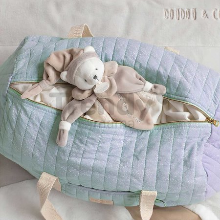 Plyšový medvedík na maznanie Bear Taupe Collector Doudou et Compagnie v darčekovom balení béžový 24 cm od 0 mes
