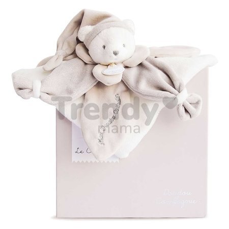 Plyšový medvedík na maznanie Bear Taupe Collector Doudou et Compagnie v darčekovom balení béžový 24 cm od 0 mes