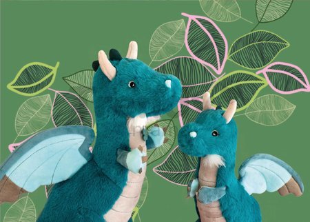 Plyšový dráčik Grégoire Dragon Histoire d’ Ours modrý 40 cm od 0 mes