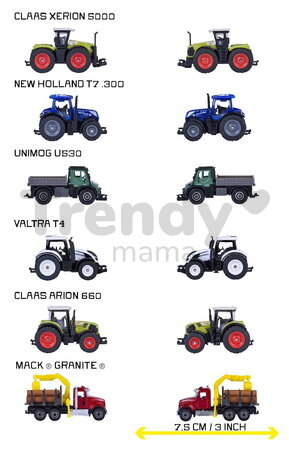 Autíčko farmárske Farm Vehicle Majorette 7,5 cm dĺžka 6 rôznych druhov