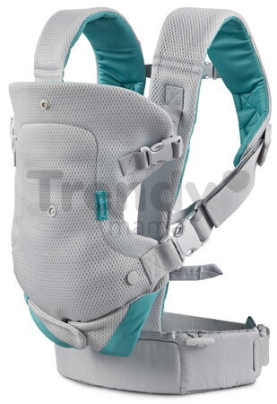 Nosič pre dieťa Flip 4v1 Light & Airy Convertible Carrier Infantino 4 spôsoby nosenia sivý od 3,6-14,5 kg od 0 mes