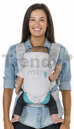 Nosič pre dieťa Flip 4v1 Light & Airy Convertible Carrier Infantino 4 spôsoby nosenia sivý od 3,6-14,5 kg od 0 mes