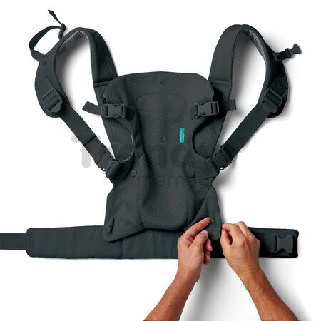 Nosič pre dieťa Flip 4v1 Light & Airy Convertible Carrier Dark Grey Infantino 4 spôsoby nosenia tmavosivý od 3,6-14,5 kg od 0 mes