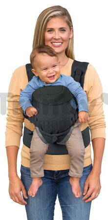 Nosič pre dieťa Flip 4v1 Light & Airy Convertible Carrier Dark Grey Infantino 4 spôsoby nosenia tmavosivý od 3,6-14,5 kg od 0 mes