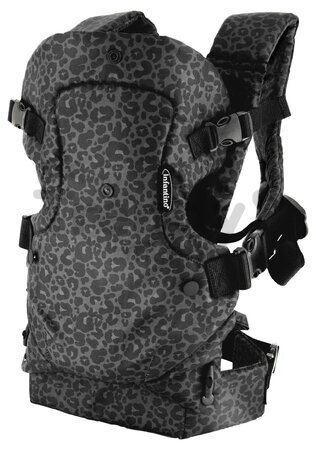 Nosič pre dieťa Flip 4v1 Convertible Carrier Leopard Black Infantino 4 spôsoby nosenia s leopardím vzorom čierny od 3,6-14,5 kg od 0 mes