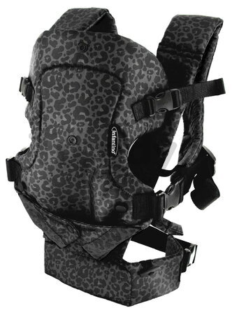 Nosič pre dieťa Flip 4v1 Convertible Carrier Leopard Black Infantino 4 spôsoby nosenia s leopardím vzorom čierny od 3,6-14,5 kg od 0 mes