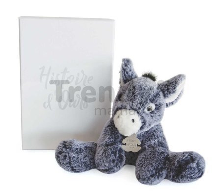 Plyšový somárik Donkey Sweety Mousse Histoire d’ Ours v darčekovom balení sivý 25 cm od 0 mes