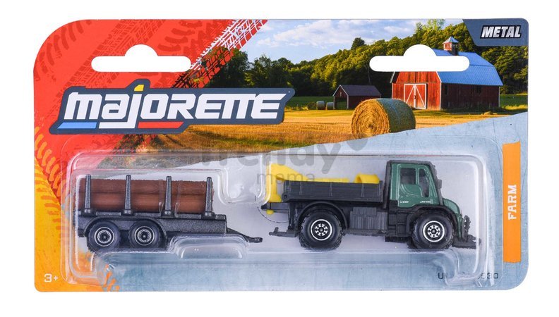 Autíčko farmárske Farm Trailer Majorette kovové 4 rôzne druhy dĺžka 13 cm