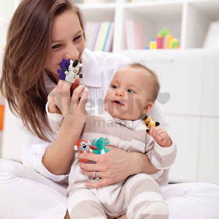 Maňušky na prsty Zvieratká z džungle Finger Puppets Savannah Ludi 5 maňušiek od 10 mes