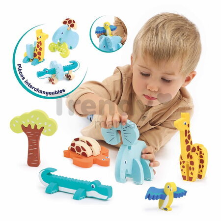 Penové puzzle 3D Zvieratká 3D Foam Puzzle Ludi z mäkkej a odolnej peny od 18 mes LU30084