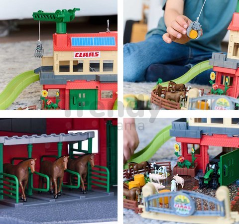 Garáž farma so stajňou 2 poschodová Farmyard Majorette s 8 figúrkami zvieratiek a 2 traktory od 5 rokov MJ3009000