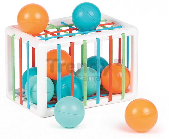 Senzorická kocka s loptičkami Motor Skills Cube Ludi 12 loptičiek od 10 mes
