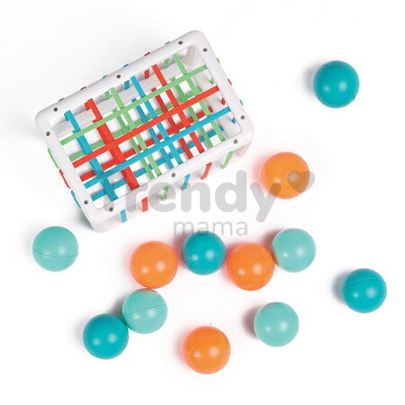 Senzorická kocka s loptičkami Motor Skills Cube Ludi 12 loptičiek od 10 mes